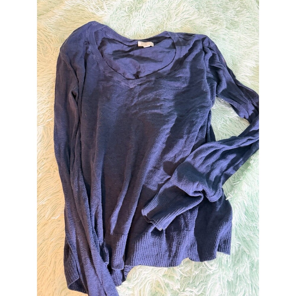 Bp. Navy Blue Nordstroms Knit V Neck Sweater Lightweight Medium Cardigan